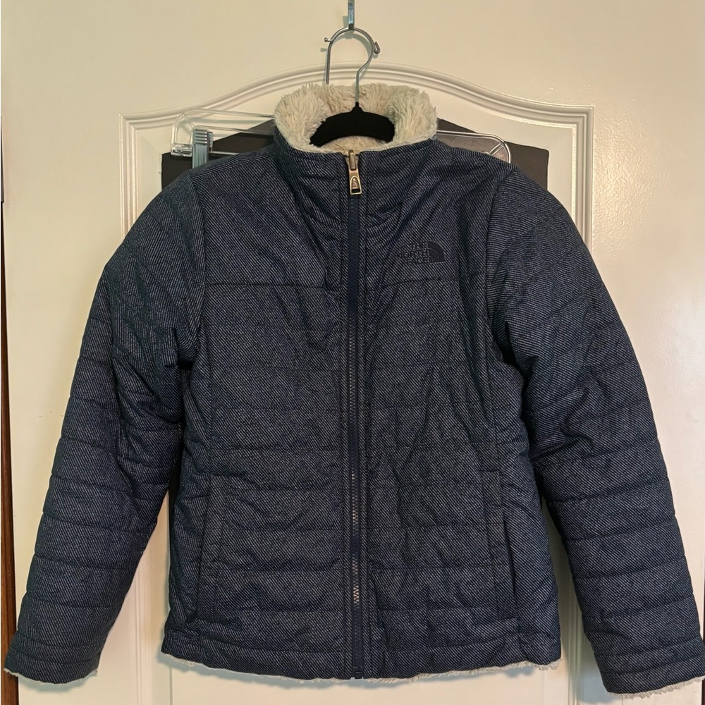 Girls 10/12 North Face reversible winter coat.